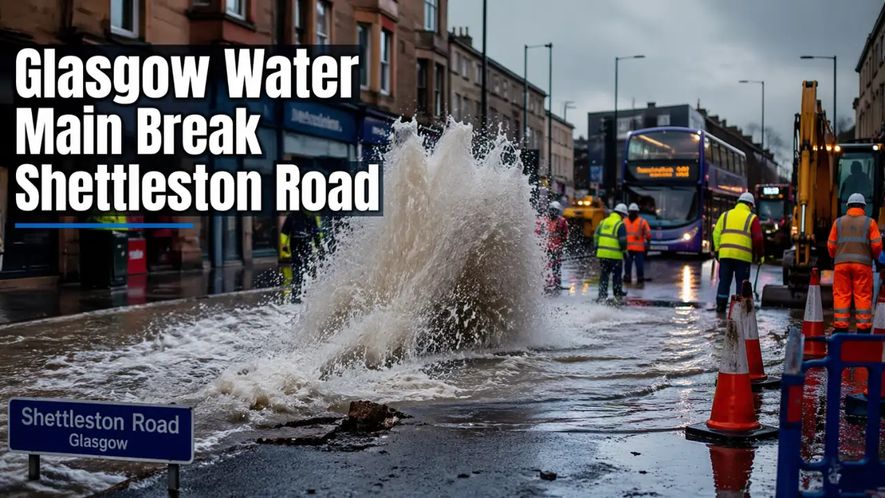 glasgow water main break shettleston road