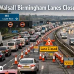 m6 walsall birmingham lanes closure