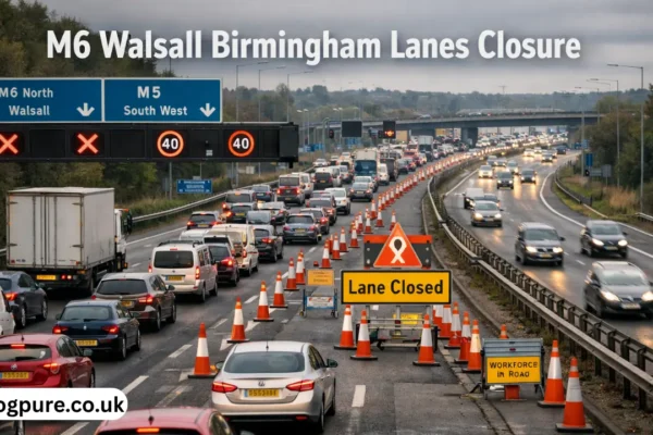 m6 walsall birmingham lanes closure